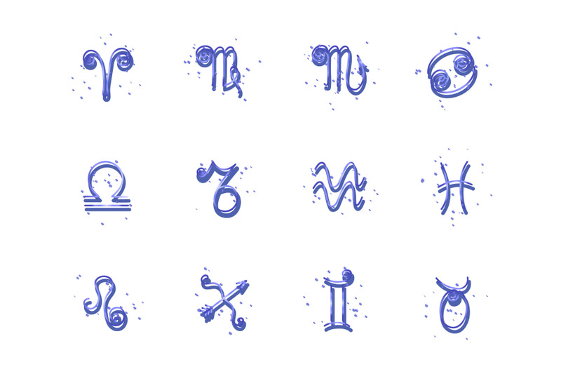 zodiac-signs-icons-set-vector-icons-imitation-convex-glass