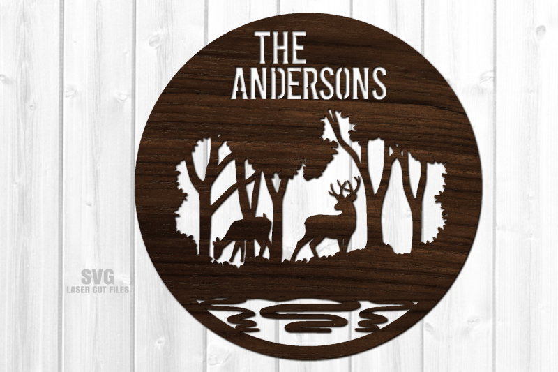 monogram-forest-deer-round-svg-laser-cut-files-buck-svg-glowforge