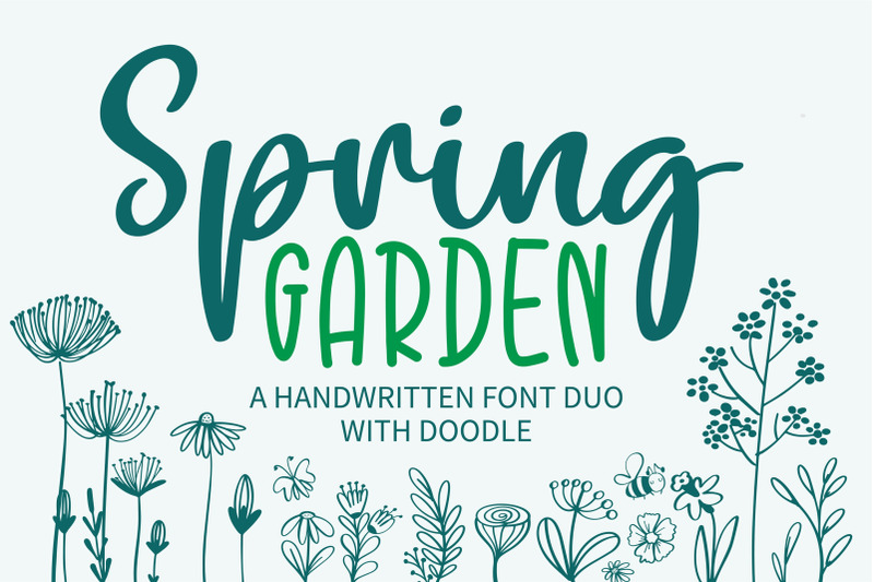 spring-garden-a-handwritten-font-duo