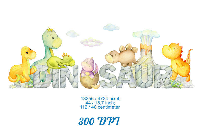 dinosaurs-clipart-watercolor-animals