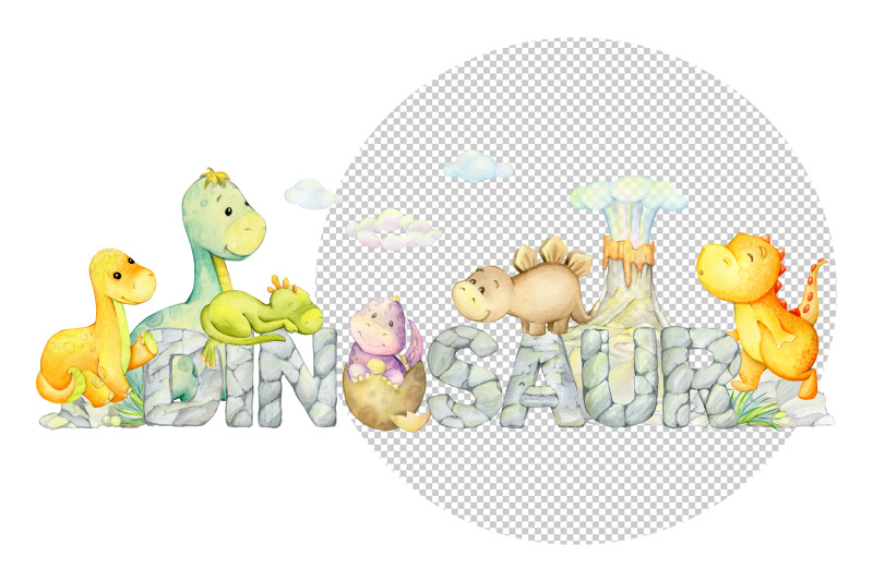 dinosaurs-clipart-watercolor-animals