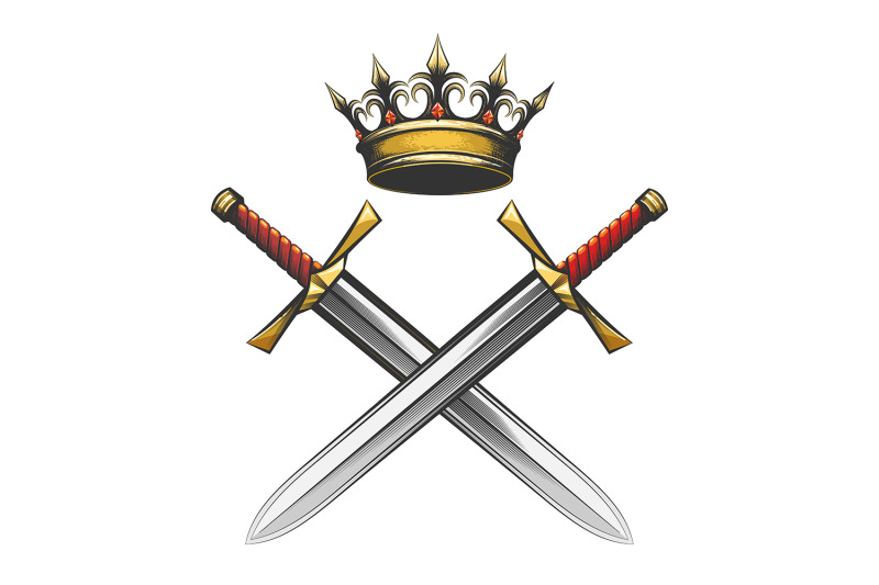 crown-and-swords-emblem-drawn-in-engraving-style