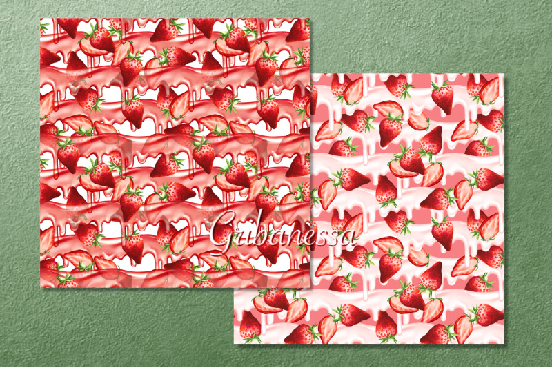 strawberry-with-cream-patterns