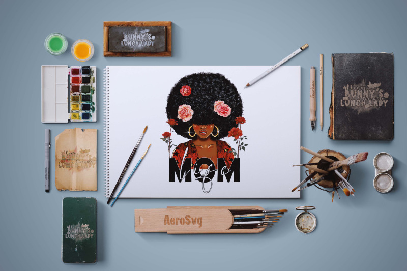 afro-mom-life-sublimation-design