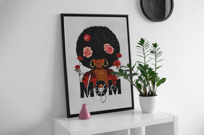 afro-mom-life-sublimation-design