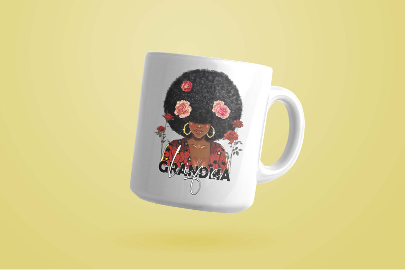 afro-grandma-life-mothers-day-png-design