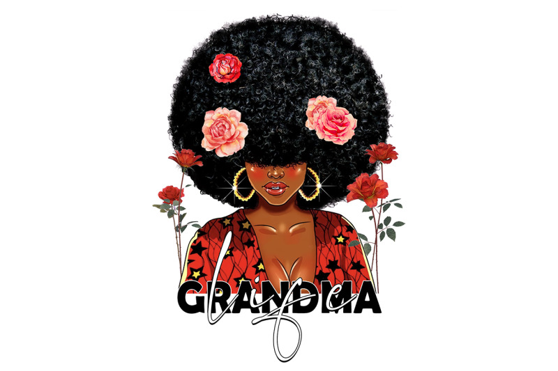 afro-grandma-life-mothers-day-png-design