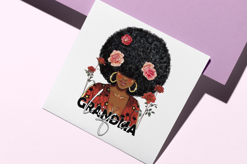 afro-grandma-life-mothers-day-png-design