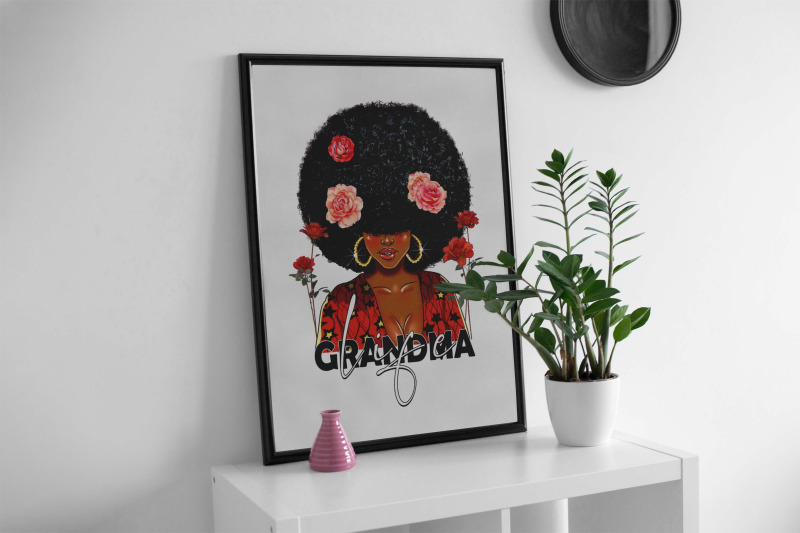 afro-grandma-life-mothers-day-png-design