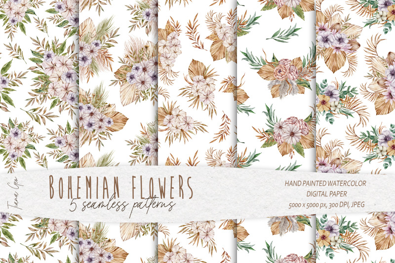 watercolor-boho-floral-seamless-patterns-5-jpeg-files