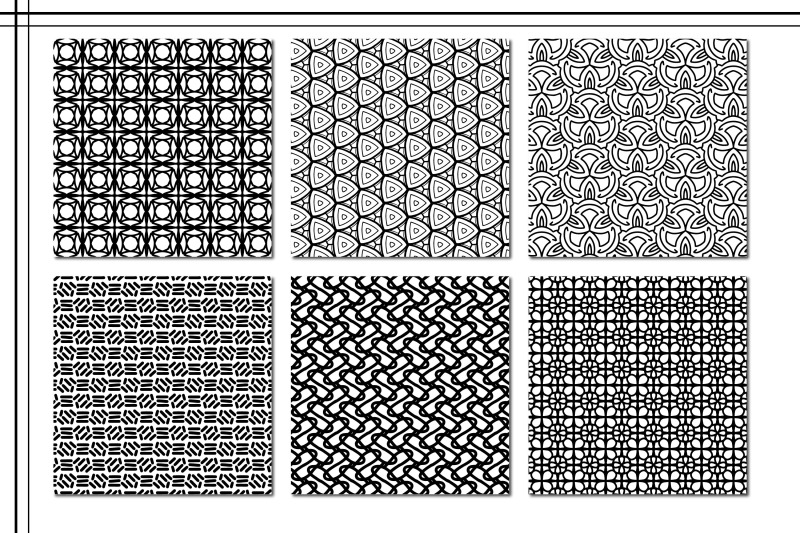 black-and-white-geometric-digital-paper-bundle