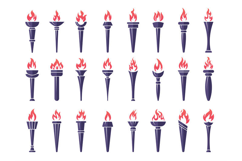 torch-collections-graphic-stylized-flames-on-torch-recent-vector-set