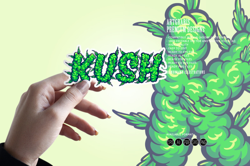 word-lettering-kush-smoke-ornate-svg