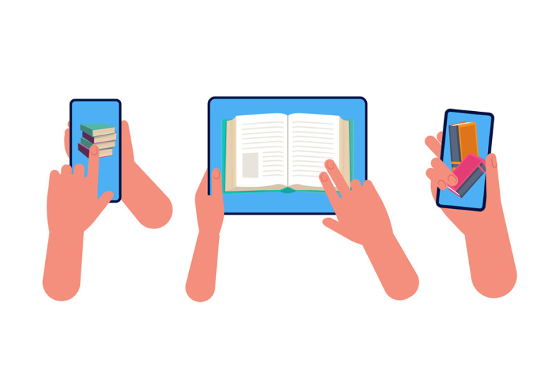 online-library-hand-hold-smartphone-and-tablet-with-books-self-educa