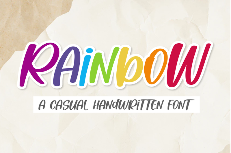 rainbow-a-casual-handwritten-font