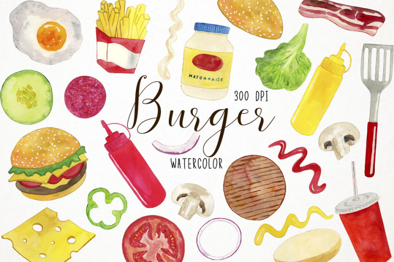 watercolor-burger-clipart-burger-ingredients-clipart-bbq-clipart