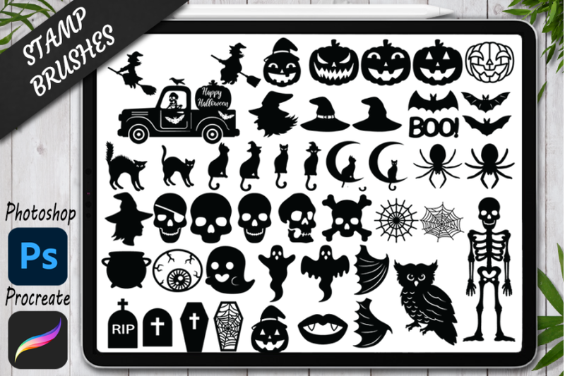 halloween-set-stamps-brushes-for-procreate-and-photoshop