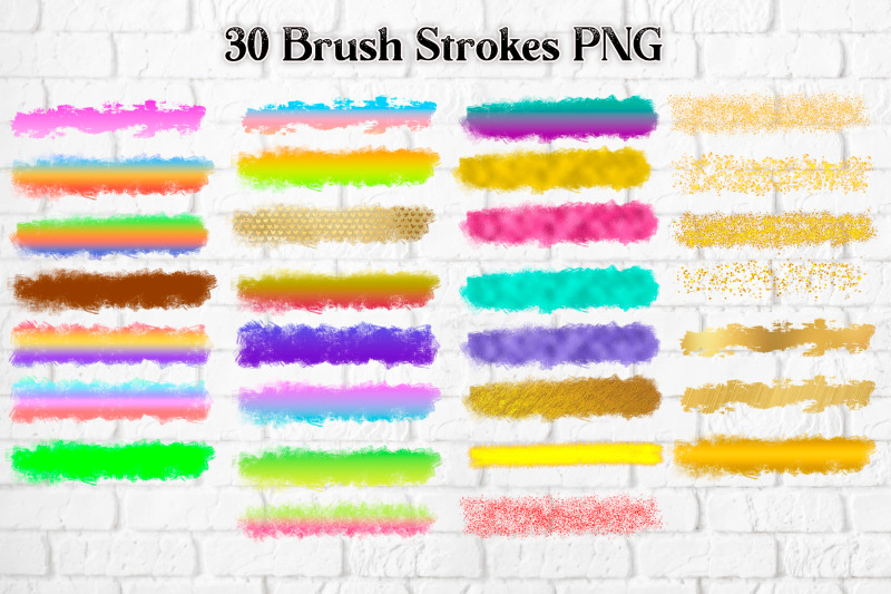 rainbow-brush-stroke-brush-strokes-sublimation-bundle