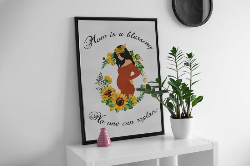 pregnant-woman-sunflower-monogram-sublimation