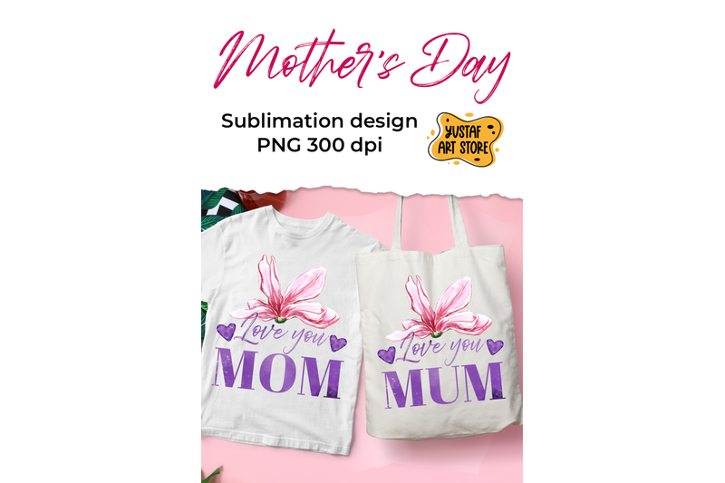 quot-love-you-mom-mum-quot-sublimation-design-watercolor-flowers