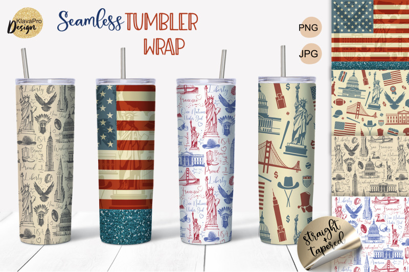 vintage-patriotic-tumbler-sublimation-bundle-of-seamless-design-20oz