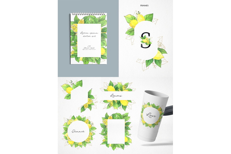 watercolor-lemon-clipart-citrus-wedding-invitation-frame-png