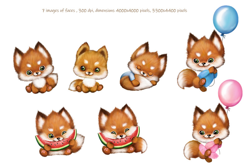 cute-little-fox-clipart-baby-funny-print-red-foxes