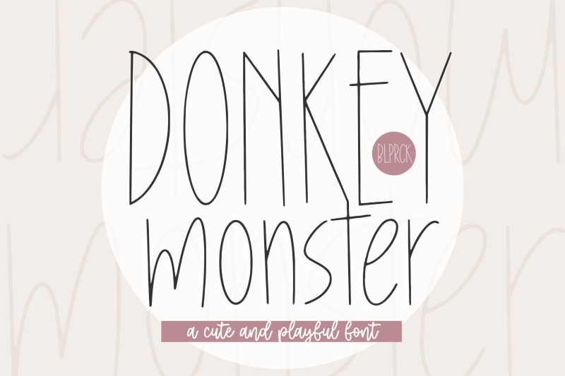 donkey-monster-cute-amp-playful-font