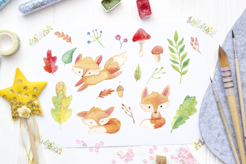 watercolor-fox-clipart