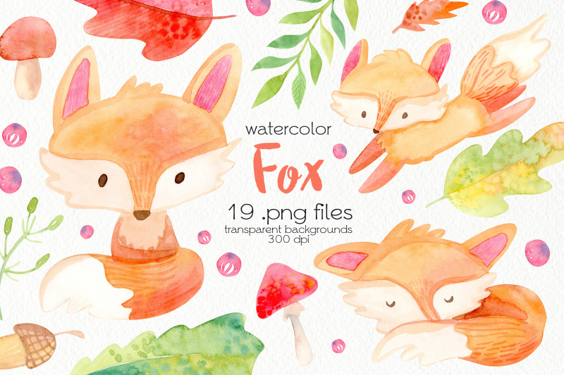 watercolor-fox-clipart