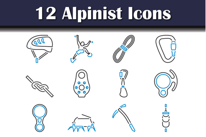 alpinist-icon-set