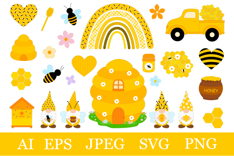 bees-gnomes-clipart-gnomes-bee-svg-gnomes-bees-sublimation