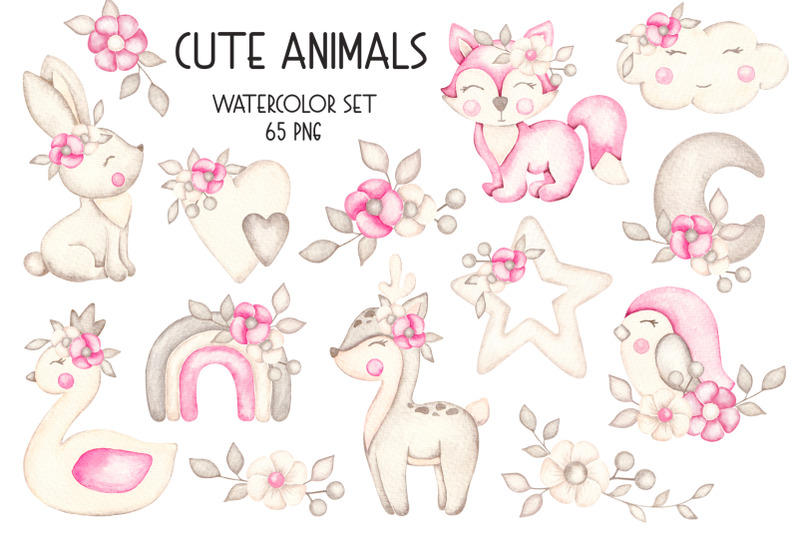 watercolor-set-cute-animals
