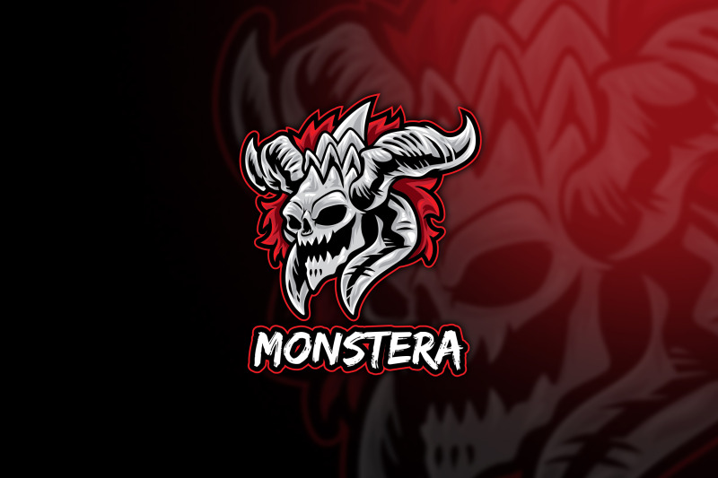 skull-monstera-esport-logo