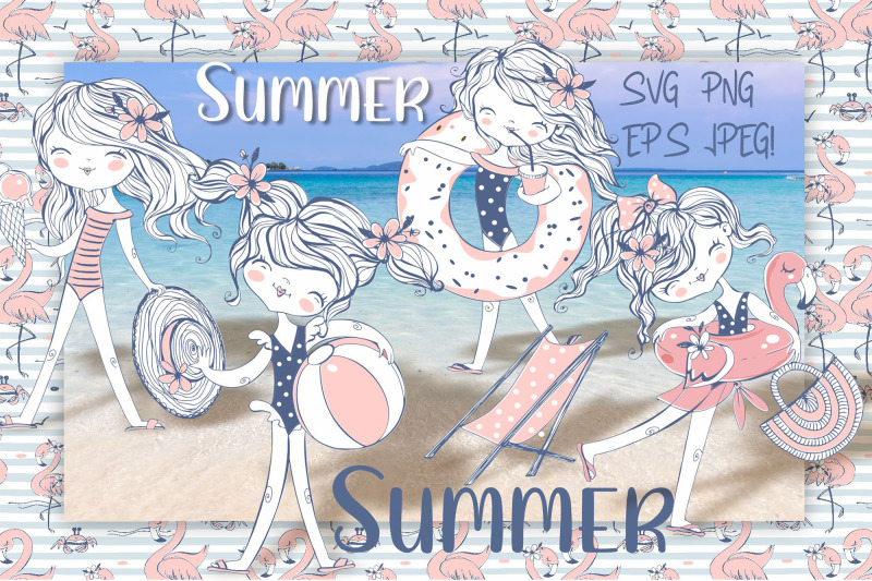 summer-girls-on-the-beach-vector-svg-png-eps