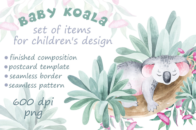 baby-koala-set-of-watercolor-illustrations-600-dpi