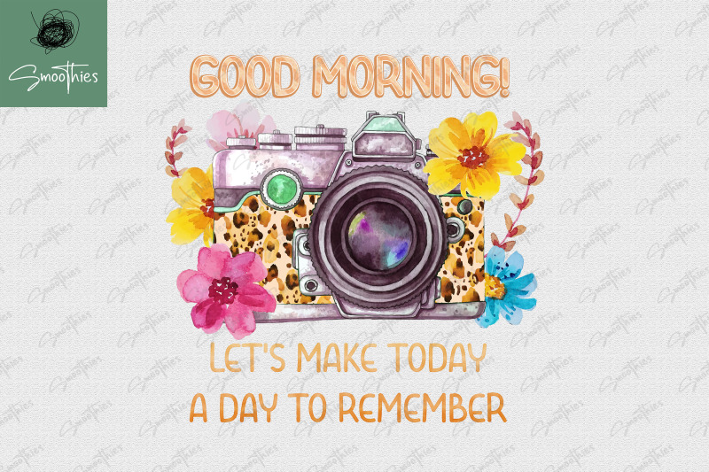 good-morning-camera-flower-vintage-png