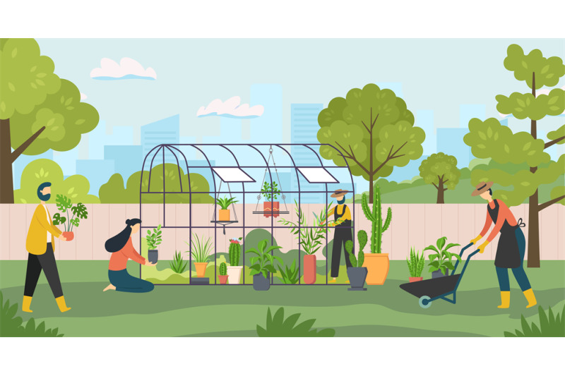 gardening-together-people-grow-plant-on-farm