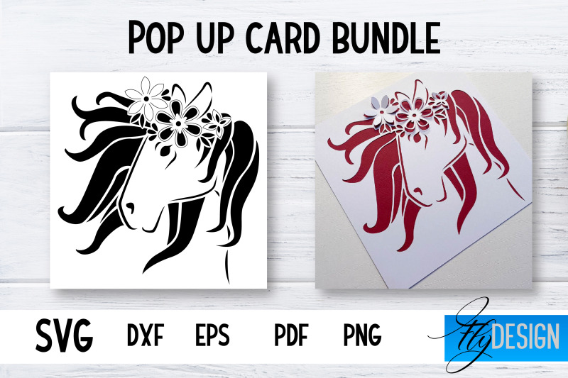 pop-up-card-svg-horse-flower-card-svg-flower-pop-up