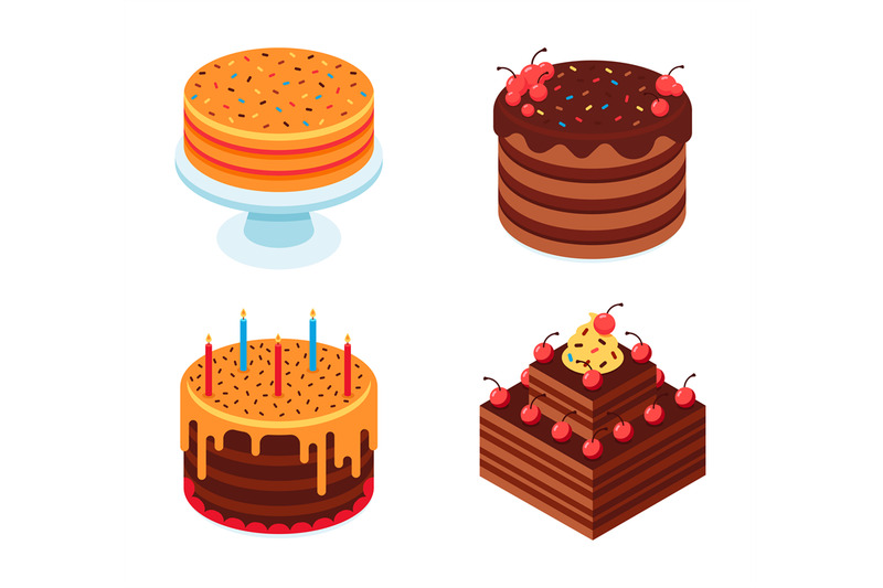 isometric-cakes-to-holiday-birthday-of-collection