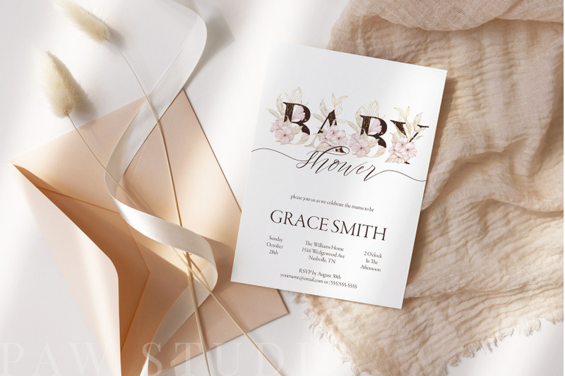 baby-shower-invitation-template-floral-card-hydrangea
