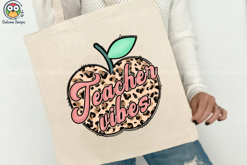 teacher-vibes-sublimation-design