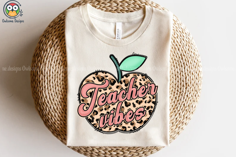 teacher-vibes-sublimation-design