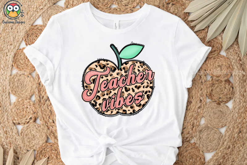 teacher-vibes-sublimation-design