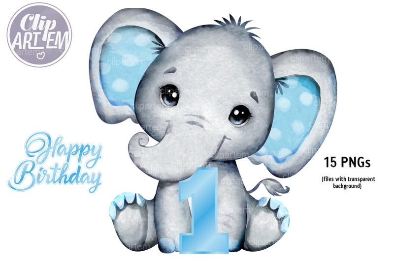 blue-gray-elephant-baby-boy-1-to-12-month-numbers-clip-art-15-png-set