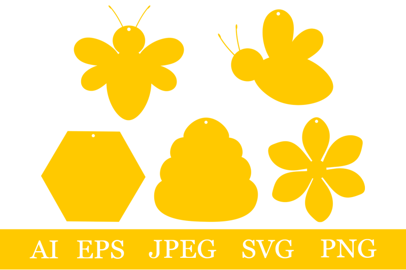 bees-gift-tags-template-bees-gift-tags-printable-bees-svg