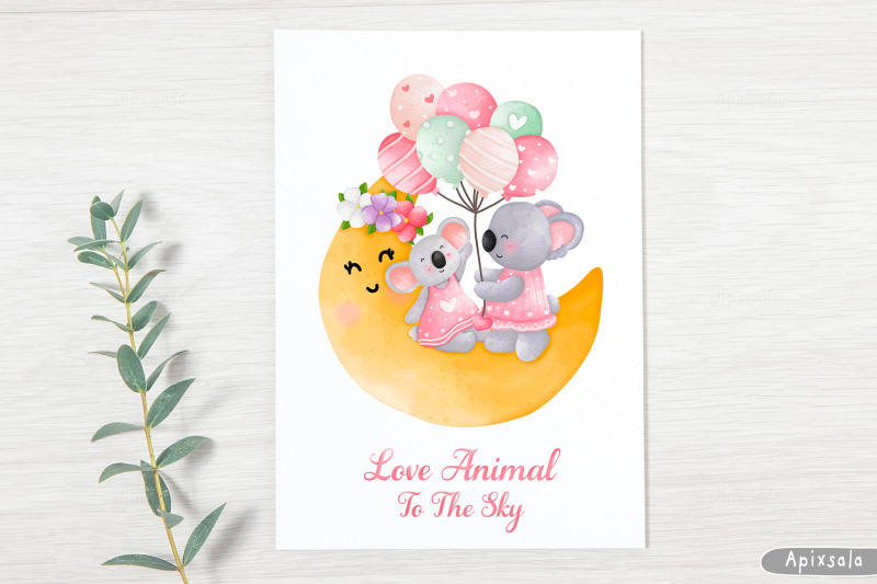 watercolor-love-mom-animals-to-the-sky