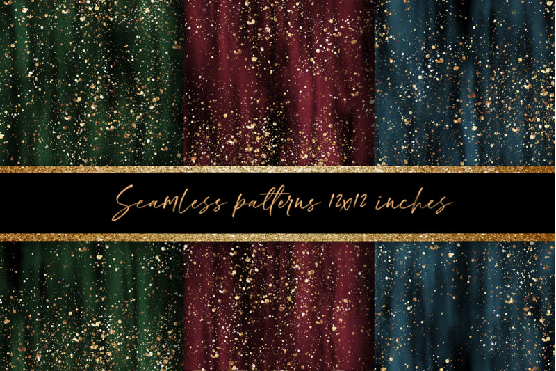 dark-seamless-patterns-with-glitter