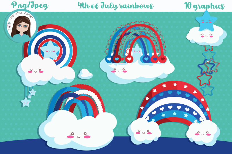 fourth-of-july-rainbows-brown-hair-girl-cliparts