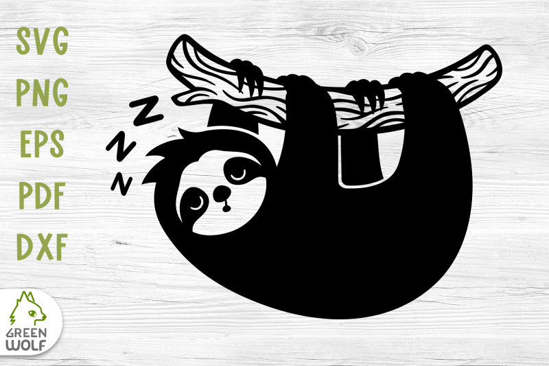 lazy-sloth-on-branch-svg-file-for-cricut-sleeping-sloth-silhouette-png